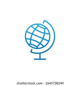 Globe line icon vector design illustration. Globe vector illustration for website, mobile, graphic elements, logo, app, UI. Globe linear icon isolated on white background.