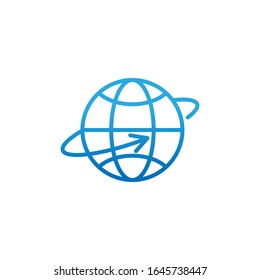 Vektorillustration-Design-Illustration für Globe-Linien-Symbole. Globe Vektorillustration Illustration für Website, mobile, grafische Elemente, Logo, App, UI. Globe, lineares Symbol einzeln auf weißem Hintergrund.