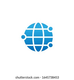 Globe line icon vector design illustration. Globe vector illustration for website, mobile, graphic elements, logo, app, UI. Globe linear icon isolated on white background.