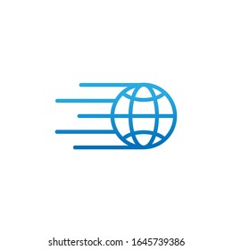 Globe line icon vector design illustration. Globe vector illustration for website, mobile, graphic elements, logo, app, UI. Globe line icon isolated on white background.