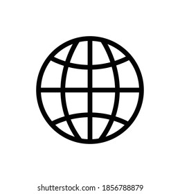 icono de línea de globo, ilustración vectorial