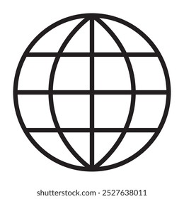 globe line icon. vector illustration.