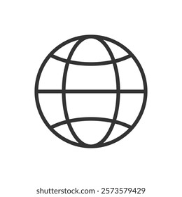 Globe line icon. Vector illustration