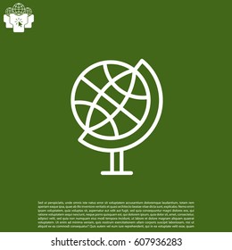 The globe line icon. vector illustration