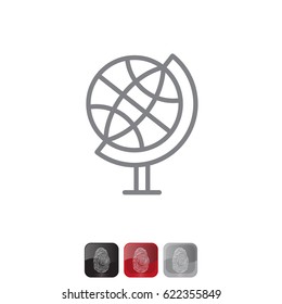 The globe line icon. vector illustration