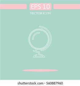 globe line icon vector. logo design.graphic image.simple icon for web.