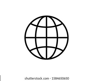 Globe line icon. Vector symbol in trendy flat style on white background. Web sing for design.