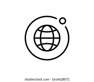 Globe line icon. Vector symbol in trendy flat style on white background. Web sing for design.