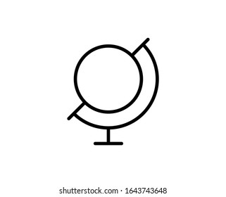 Globe line icon. Vector symbol in trendy flat style on white background. Web sing for design.