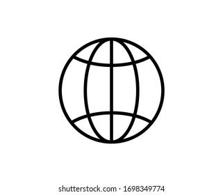 Globe line icon. Vector symbol in trendy flat style on white background. Web sing for design.