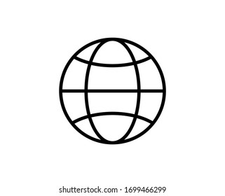 Globe line icon. Vector symbol in trendy flat style on white background. Web sing for design.