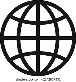 Globe line icon. Woldwide symbol. Global sign