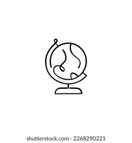 Diseño de iconos de estilo de línea de globo