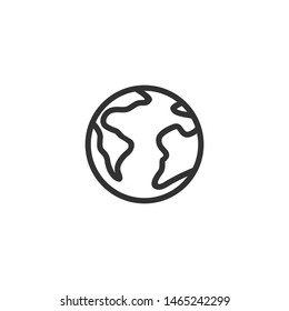 Globe  - Line Vector Icon