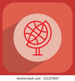 The globe. line vector icon