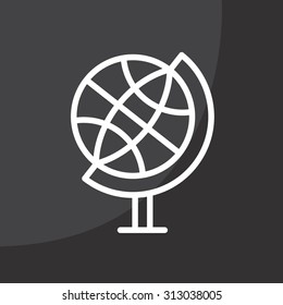 The globe. line vector icon