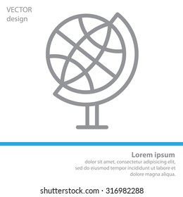 Globe. line vector icon