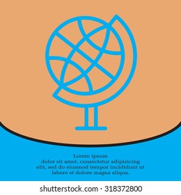 The globe. line vector icon