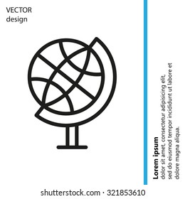 The globe. line vector icon