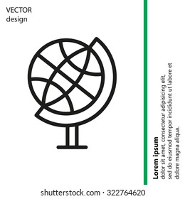 The globe. line vector icon