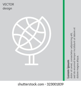 The globe. line vector icon