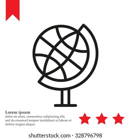 The globe. line vector icon