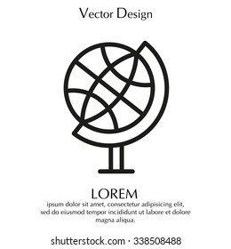 The globe. line vector icon