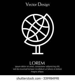 The globe. line vector icon