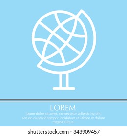 The globe. line vector icon