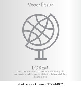 The globe. line vector icon