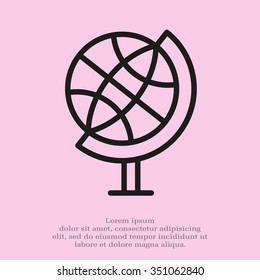 The globe. line vector icon