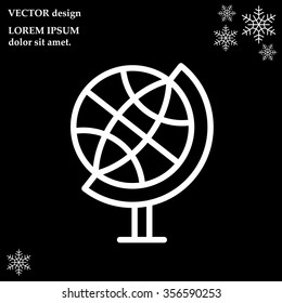 The globe. line vector icon