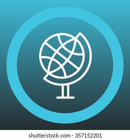 The globe. line vector icon