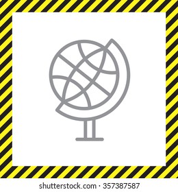 The globe. line vector icon