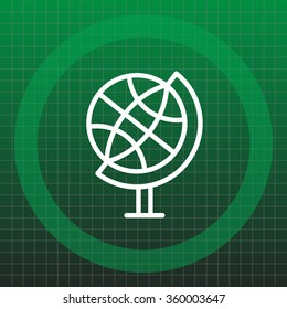 The globe. line vector icon