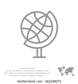 The globe. line vector icon