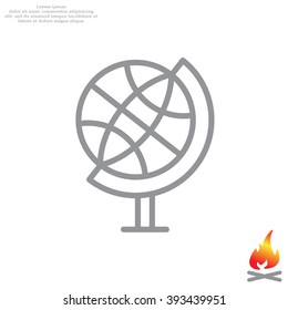 The globe. line vector icon