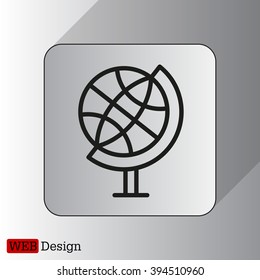 The globe. line vector icon