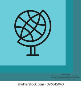 The globe. line vector icon