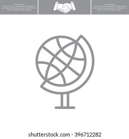 The globe. line vector icon