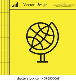 The globe. line vector icon