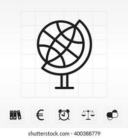 The globe. line vector icon