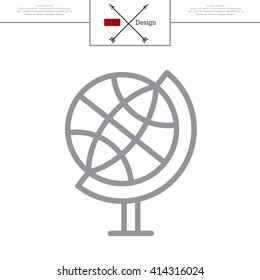 The globe. line vector icon