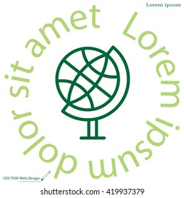 The globe. line vector icon