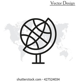 The globe. line vector icon