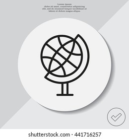 The globe. line vector icon