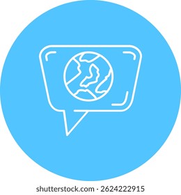 Globe Line vector Icon Design