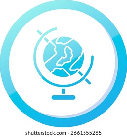 Design de ícone de vetor de linha de globo