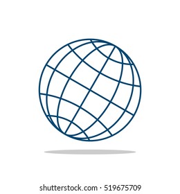 Globe Line Vector Logo Template Illustration Design. Vector EPS 10.