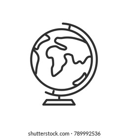 Globe. linear icon. Line with Editable stroke